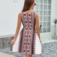 thumbnail image 6 of Ukrainian Vyshyvanka Embroidery Women's Tank Dress V Neck Sleeveless Summer Sundress, 6 of 7