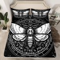 thumbnail image 2 of Homewish Gothic Skull Moth Bed Sheets, Western Bohemian Animal King Sheets, Mystic Astrology Sheet Set, Breathable Home Decor, 4 Pieces, 2 of 7