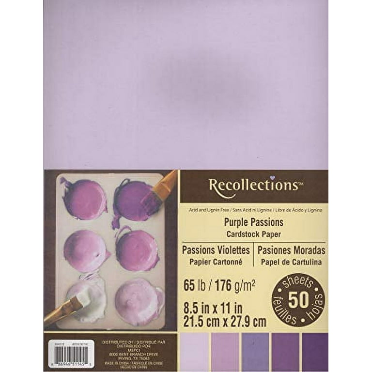Recollections Cardstock Paper, 8 1/2 x 11 Purple Passion