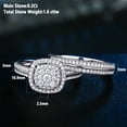 Newshe Engagement Rings for Women Wedding Ring Set 925 Sterling Silver