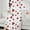 Red on white, variant on Plus Size Pajamas for Women Crew Neck Long Sleeve Casual Print Sleep Dress Nightgown Sleepwear
