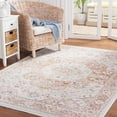 thumbnail image 3 of SAFAVIEH Blair Henrietta Traditional Machine Washable Area Rug, 6'7" x 6'7" Square, Beige/Rust, 3 of 13