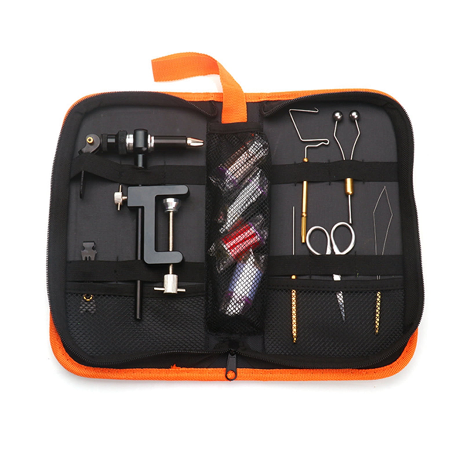 Sorven fly making kit for fly fishing Fishing Fly Tying Tools Kit with Fly Tying Threader Needle Whip Finisher Scissors Fly Tying Kits for Flying Fishing Professionals Beginners