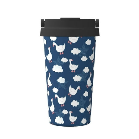 

Junzan Cute Goose On Blue Sky for Stainless Steel Vacuum Insulated Tumbler - Reusable Insulated Cold Brew Iced Coffee Cup Thermos -Gifts for Women Men Him Her