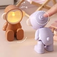 thumbnail image 6 of Cute 3D Monkey LED Night Lights, Pet Monkey Desk Lamps Kawaii Animal Table Lamps Battery Operated Decorative Lamps,Soft Warm Eye-Friendly Glow Cordless Portable Cool to Touch,Light Purple,10x6x5cm, 6 of 9