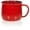 White-Speckled Red, variant on Red Co. Set of 4 Enamelware Metal 12 Oz Round Camping Coffee Mugs with Handle, White-Speckled Red/Black Rim