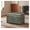 Green, variant on 24" Leather Storage Ottoman, Rectangle Foot Rest Stool for Living Room Bedroom, Brown