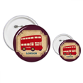 thumbnail image 1 of UK London Double-decker Bus Stamp Pins  Badge Button Design Kit Craft Sets, 1 of 3
