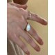 thumbnail image 3 of 6pcs/Set Women's Emerald Ring, Minimalist Design With High-End And Luxurious Feeling, Adjustable Open Ring, 3 of 5