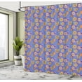 thumbnail image 4 of Ambesonne Animals Shower Curtain, Multicolored Smiling Snails, 69"Wx75"L, Dark Ceil Blue Marigold, 4 of 4