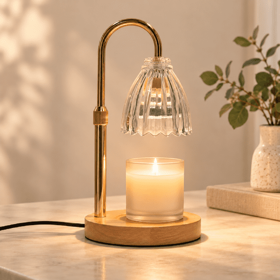 VOLIVO Candle Warmer Lamp with Timer and Dimmer, Adjustable Height, Electric Wax Melt Light for Bedroom, Home Decor and Gift