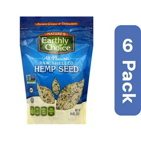 Nature's Earthly Choice Shelled Hemp Seeds 8 oz (Pack Of 6)