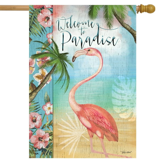 Briarwood Lane Welcome To Paradise House Flag