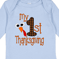thumbnail image 4 of Inktastic Plaid 1st Thanksgiving Turkey Boys or Girls Long Sleeve Baby Bodysuit, 4 of 5
