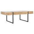 thumbnail image 2 of SAFAVIEH Tristan Rectangular Modern Coffee Table, Natural/Black, 2 of 11
