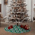 thumbnail image 4 of Fotbe Peacock'S Tail Pattern Christmas Tree Skirt, Tree Skirts Plush Christmas Decorations, Christmas Tree Skirts Xmas Decorations Holiday Party Decor-36", 4 of 6
