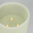 thumbnail image 2 of Northlight 12" Prelit LED Battery Operated Flameless 3-Wick Flickering Pillar Candle - White, 2 of 2