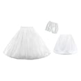 thumbnail image 4 of Conjunto de enagua corta para mujer, cintura elástica, falda de crinolina, diseño vintage, espiga de pescado 50 centímetros, 4 of 9