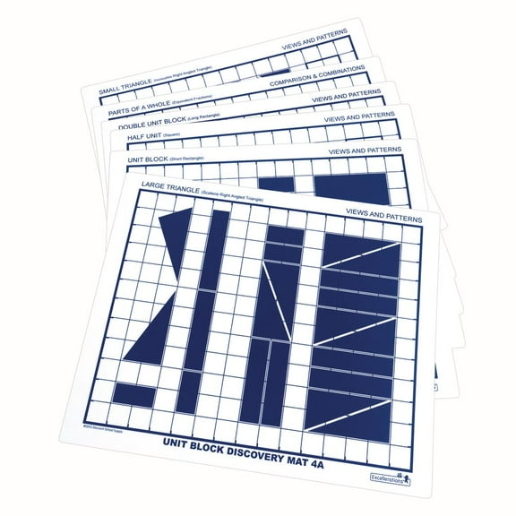 Excellerations Unit Block Discovery Mats - Set of 6