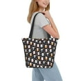 thumbnail image 5 of Goofa Snowflake Cream Hot Cocoa Pattern Tote Bags,Large Capacity Bag,Beach Tote with Zipper Closure, Large Capacity and Foam Padding, 5 of 6