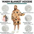 thumbnail image 5 of Wearable Oversized Blanket,Orange Chicken Breed Pattern Wearable Blanket Hoodie for Adults,Cozy Hooded Blankets with Super Pockets,Super Warm Fuzzy Pullover for Women & Men, 5 of 6