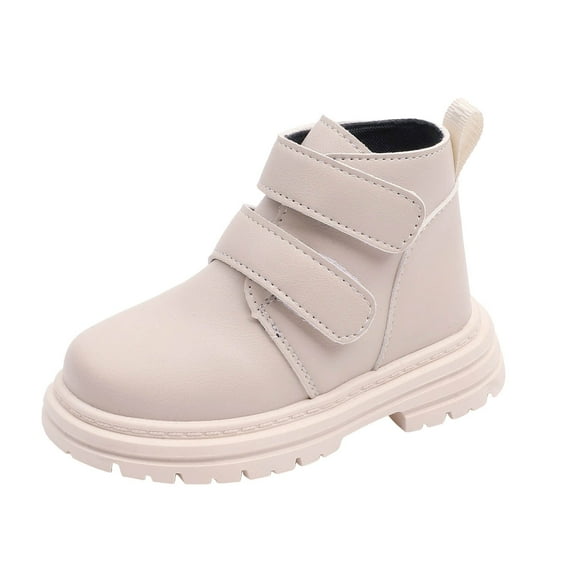 CAICJ98 Toddler Girl Boot Kid Waterproof Outdoor Fall Winter Comba Booties Leather Comfort Shoes Work Boots for Boys Beige (Toddler/Little Kid),7.5