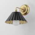 thumbnail image 3 of 18051BKGL Maxim Lighting Primrose - 1 Light Wall Sconce-11 Inches Tall and 10 Inches Wide-Black/Gold Leaf Finish, 3 of 5