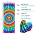 thumbnail image 2 of Colorful Tie Dye Circular Pattern Hot Yoga Mat Towel Non Slip for Hot Yoga - Quick-Drying Yoga Mat Cover with 4 Corner Pockets with Travel Bag - Hot Yoga Towel Non Slip 70"x26", 2 of 6