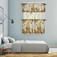 thumbnail image 5 of Sunflower Gnomes Kitchen Curtains Sets for Windows 24 Inch Length, Farmhouse Leaf Floral Spring Summer Rod Pocket Window Treatments Tier Curtains and Valances Set for Bedroom/Bathroom, 5 of 8