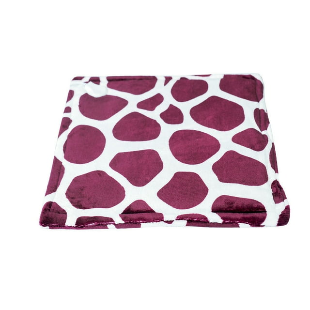 Colorful 110V Heated Blanket With Deer Pattern 45X45Cm, 3 Heat Settings For Office Car Use, Non-Auto Off Design For Continuous Warmth, Safety Certified