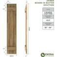 thumbnail image 2 of Ekena Millwork 10 1/2"W x 51"H Americraft Three Board (2 Batten) Exterior Real Wood Joined Board-n-Batten Shutters (Per Pair), Viridian Green, 2 of 10