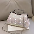 thumbnail image 2 of Nuevo bolso de noche pequeño con lentejuelas a la moda, bolso de mano de lujo hecho a mano con cadena, bolso cruzado para mujer, bolso de mano para fiesta de boda, 2 of 5