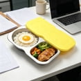 thumbnail image 6 of Leodye 1PCS Stainless Steel Bento Box with Silicone Leakproof Lid, Reusable Food Container, Meal Prep Lunch Box for office and Travel Carry - 5.51 x 3.34 x 1.37 in, 6 of 6