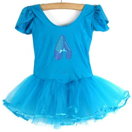 

FYCONE Toddler Girl Short Sleeve Ballet Dress Baby Girls Princess Puffy Skirt Tutu Dresses for Dance 3-7T