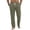 Army Green, variant on GrmtClth Men's Relaxed All Season Cotton Linen Baggy Straight Pants Elastic Drawstring Waist American Outdoor Travel Casual Trousers Black 3XL