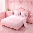 thumbnail image 3 of Manfei Chic Pink Bow 7-Piece Twin Bedding Sets For Kids,3D Letter E Initial Monogram Print Bedding Comforter Set,Pink Reversible, 3 of 7