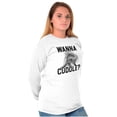 thumbnail image 3 of Wanna Cuddle Porcupine Animal Lover Plus Size Long Sleeve Graphic Tee Shirt Brisco Brands 2X, 3 of 5