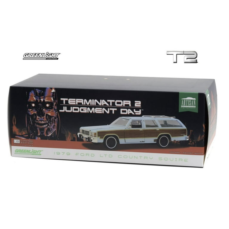 1979 Ford LTD Country Squire with Wood Grain Paneling (Weathered),  Terminator 2: Judgment Day - Greenlight 19085 - 1/18 scale Diecast Model  Toy Car