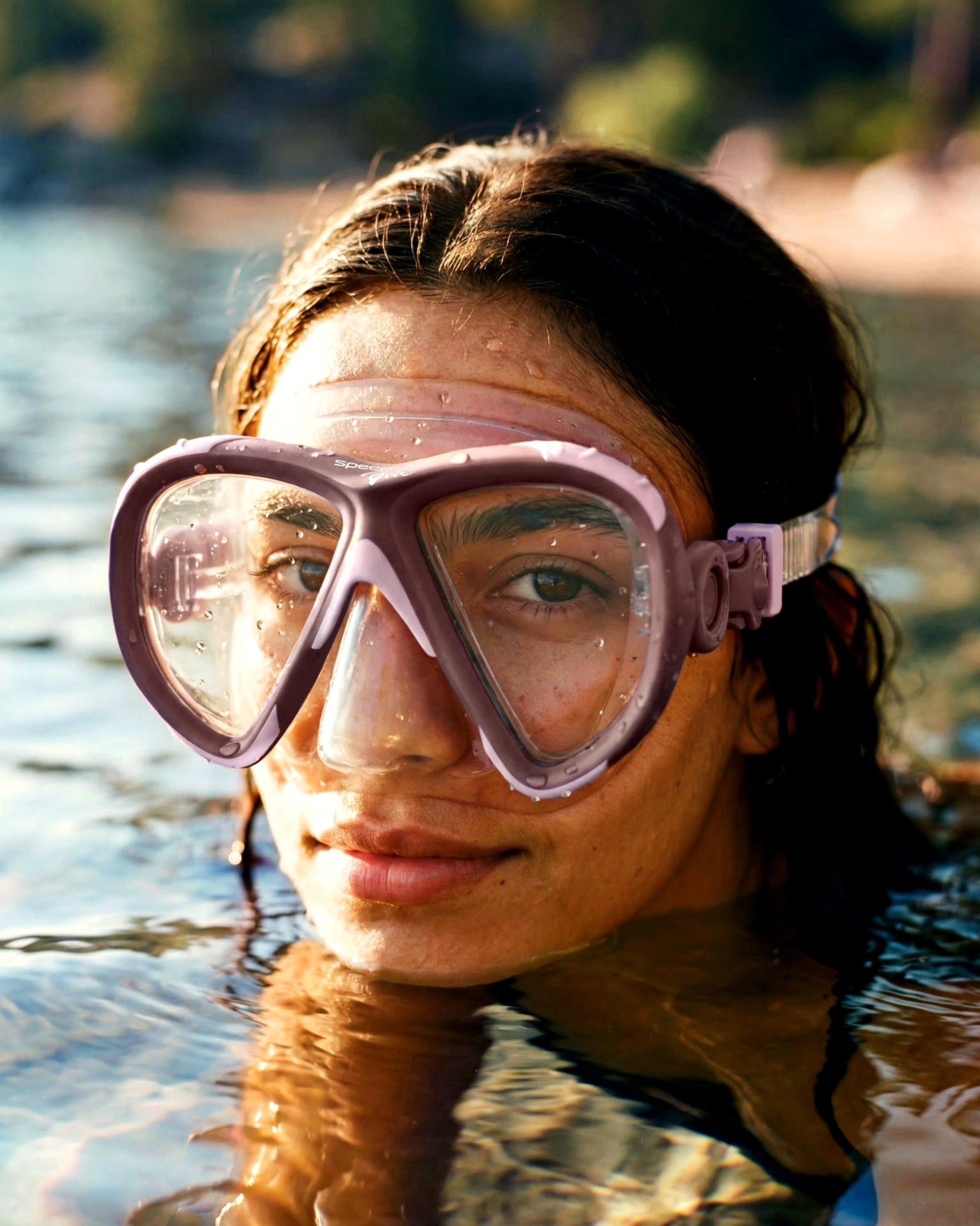 (2 pack) Speedo Adult Pilot Swimming Mask, Soft Fit with Anti‑Fog and UV Protection, Ages 12+
