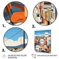 thumbnail image 3 of Designart "Art Deco Elegance in Orange at La Vantage" Cityscapes Framed Wall Art - Industrial Orange City Art Deco Entryway Framed Wall Art Print, 3 of 6