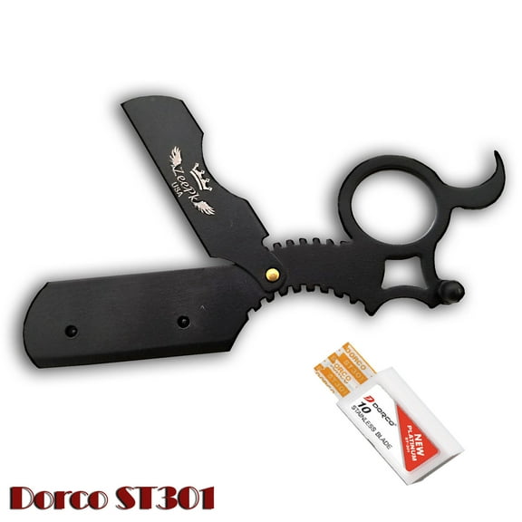 PROFESSIONAL USA FINGER THUMB MEN'S CUT THROAT SAFETY RAZOR RASIORS NAVAJAS