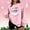 Pink, variant on Women's Christmas Sweatshirts for $10 Thin Fleece Round Neck Loose Long Sleeve Pullover Top Casual