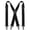 Black, variant on KAMBERFT Black Heavy Duty X-Back Suspenders for Men, 1.4 inch Wide Adjustable Elastic Straps