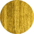 thumbnail image 1 of Ahgly Company Machine Washable Indoor Round Oriental Yellow Modern Area Rugs, 6' Round, 1 of 4