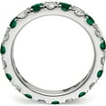 thumbnail image 2 of 14K White Gold Lab Grown Dia Si1/Si2 G H I & Cr Emerald Eternity Band (Size 7) Made In India et0050-cem-100-7wlg, 2 of 5