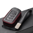 thumbnail image 4 of Vitodeco Genuine Leather Smart Key Fob Case Cover Protector Suitable for 2014-2025 Lexus UX, NX, RX, GX, LX, IS, ES, GS, LS (4-Button, Black/Red), 4 of 5