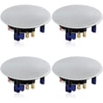 thumbnail image 1 of Altavoces de techo Herdio, 320 vatios, 2 vías, montaje empotrado, 4 pulgadas, paquete de 4, 1 of 7