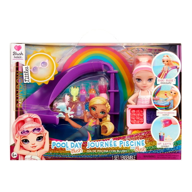 Muñeca Rainbow High Set pequeña fiesta de alberca