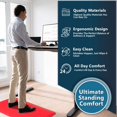 thumbnail image 6 of ComfiLife Anti Fatigue Durable Floor Mat for Kitchen, Standing Desk, Home, Office, Garage 20" x 32" Scarlet Orange, 6 of 8