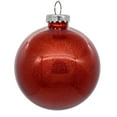 thumbnail image 1 of Boule de Sapin de Noël Pailletée Transparente 4.75 Po, Rouge - 4 par Sac, 1 of 1